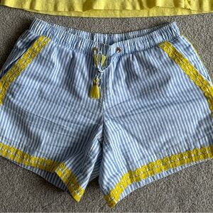 🤍Lilly Pulitzer Blue/Yellow Pinstriped Shorts🤍